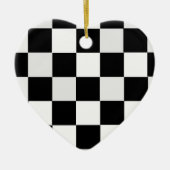 Schwarzweiss-kariertes Keramikornament (Vorne)