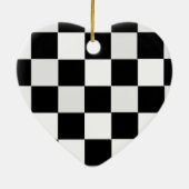 Schwarzweiss-kariertes Keramikornament (Hinten)
