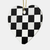 Schwarzweiss-kariertes Keramikornament (Links)
