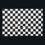 Schwarzweiss-kariertes Küchentuch<br><div class="desc">Mittelgroße karierte Schwarzweiss-Quadrate</div>