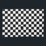 Schwarzweiss-kariertes Küchentuch<br><div class="desc">Mittelgroße karierte Schwarzweiss-Quadrate</div>