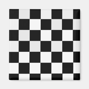 Schwarzweiss-kariertes Magnet