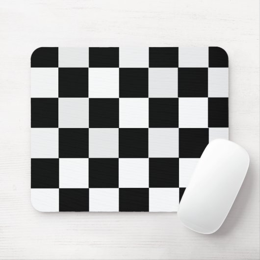 Schwarzweiss-kariertes Mousepad (Mit Mouse)