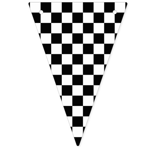 Schwarzweiss-kariertes Wimpelkette (Zweite Fahne)