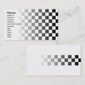 Schwarzweiss-Karo-Geschäfts-Karte Visitenkarte (Vorne/Hinten)