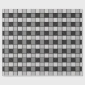 Schwarzweiß-Karo Geschenkpapier (Flach)