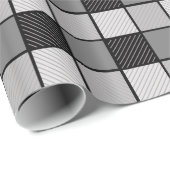Schwarzweiß-Karo Geschenkpapier (Rolleneckpunkt)