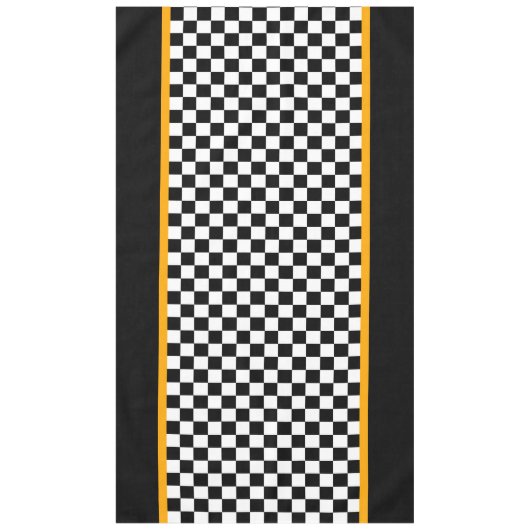 Schwarzweiß-Karo Tischdecke (Vorderseite)