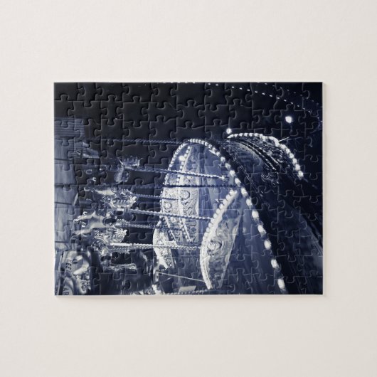 Schwarzweiss-Karussell Puzzle (Horizontal)