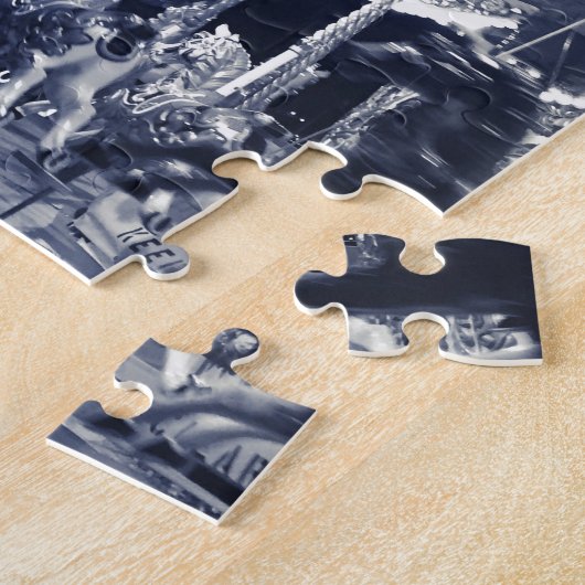 Schwarzweiss-Karussell Puzzle (Seite)