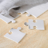 Schwarzweiss-Katze des niedlichen lustigen Puzzle (Seite)