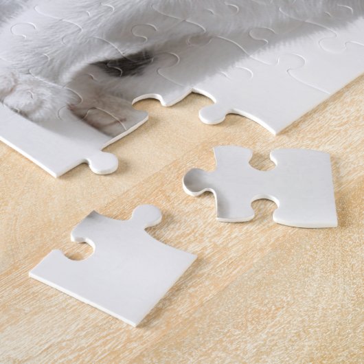 Schwarzweiss-Katze des niedlichen lustigen Puzzle (Seite)