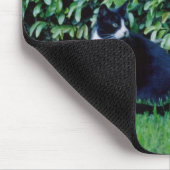Schwarzweiss-Katze Mousepad (Ecke)
