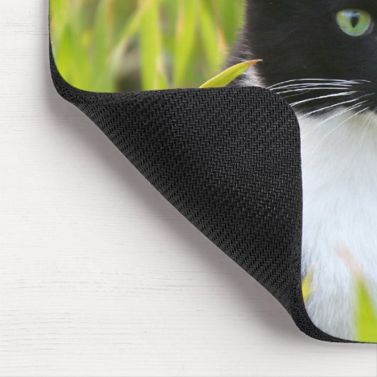 Schwarzweiss-Katze Mousepad (Ecke)