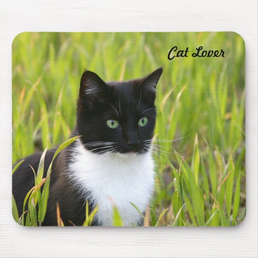 Schwarzweiss-Katze Mousepad (Vorne)