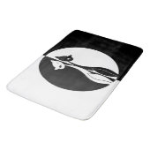 Schwarzweiss-Katzen Badematte (Schrägansicht)