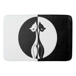Schwarzweiss-Katzen Badematte