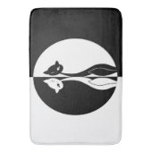 Schwarzweiss-Katzen Badematte (Vorderseite Vertikal)