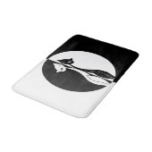 Schwarzweiss-Katzen Badematte (Schrägansicht)