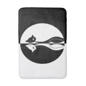 Schwarzweiss-Katzen Badematte (Vorderseite Vertikal)