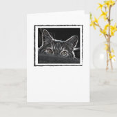 Schwarzweiss-Katzen-Gruß-Karten-freier Raum nach Karte (Gelbe Blume)