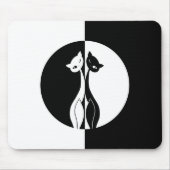 Schwarzweiss-Katzen Mousepad (Vorne)