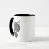 Schwarzweiss-Katzen-Tasse Tasse (Vorderseite Links)