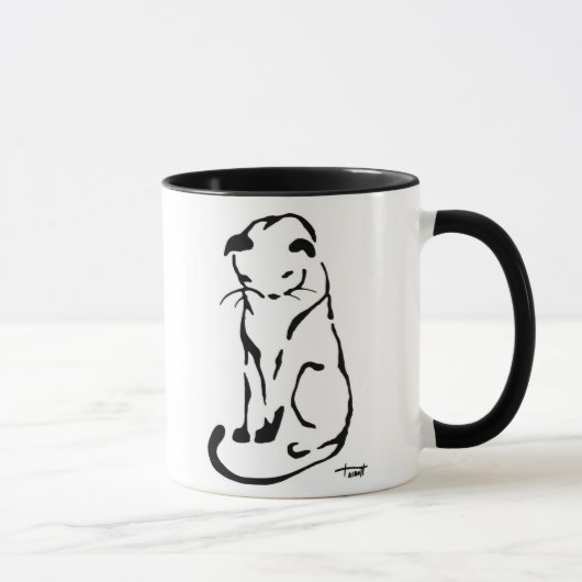 Schwarzweiss-Katzen-Tasse Tasse (Rechts)