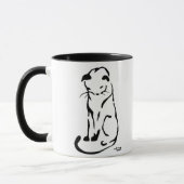 Schwarzweiss-Katzen-Tasse Tasse (Links)