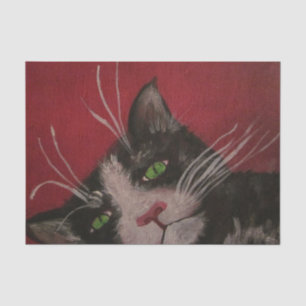 Schwarzweiss-KatzenSeidenpapier Seidenpapier