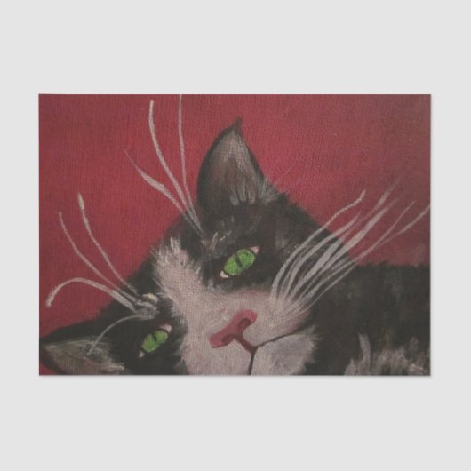 Schwarzweiss-KatzenSeidenpapier Seidenpapier (Vorderseite)