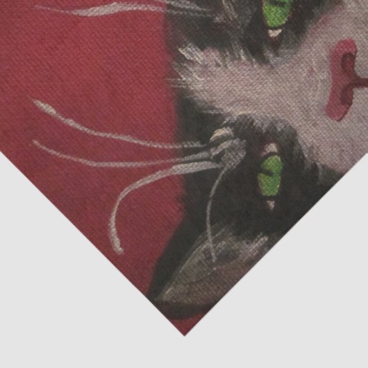 Schwarzweiss-KatzenSeidenpapier Seidenpapier (Ausschnitt)