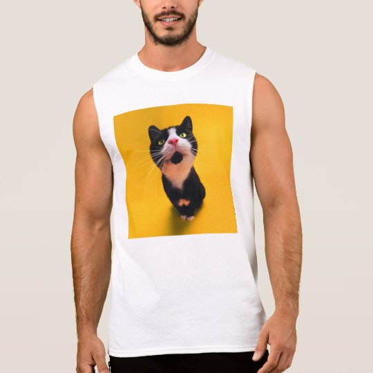 Schwarzweiss-KatzeSmoking Katzehaustier Ärmelloses Shirt