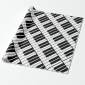 Schwarzweiss-Klavier befestigt Geschenkpapier (Ungerollt)