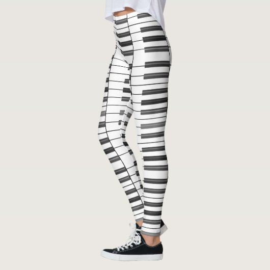 Schwarzweiss-Klavier befestigt Leggings (Links)