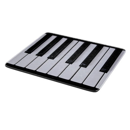 Schwarzweiss-Klavier befestigt Schneidebrett (Ecke)