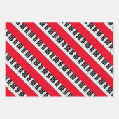 Schwarzweiß-Klaviertasten, die Papierblätter umhül Geschenkpapier Set (Vorderseite 3)