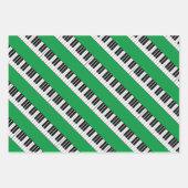 Schwarzweiß-Klaviertasten, die Papierblätter umhül Geschenkpapier Set (Vorderseite 2)