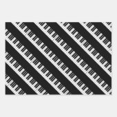 Schwarzweiß-Klaviertasten, die Papierblätter umhül Geschenkpapier Set (Vorderseite)