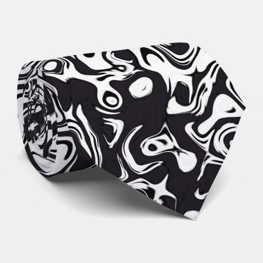 Schwarzweiß Krawatte (Gerollt)