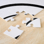 Schwarzweiss-Kreis-Entwurf | Minimalistisch Puzzle (Seite)