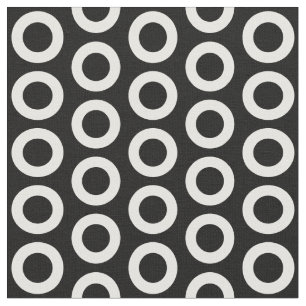 Schwarzweiss-Kreis-Muster Stoff