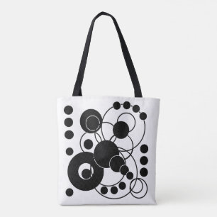 Schwarzweiss-Kreise Tasche