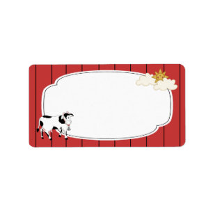 Schwarzweiss-Kuh-Aufkleber Adressaufkleber