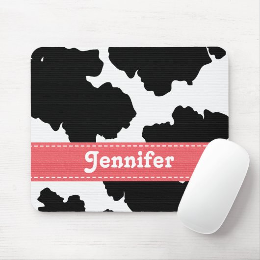 Schwarzweiss-Kuh-Druck-Mausunterlage Mousepad (Mit Mouse)