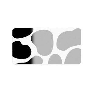 Schwarzweiss-Kuh-Druck-Muster Adressaufkleber