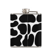 Schwarzweiss-Kuh-Druck-Muster Flachmann (Rückseite)