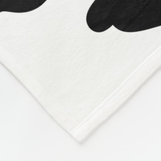Schwarzweiss-Kuh-Druck-Muster Fleecedecke (Ecke)