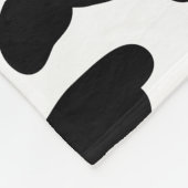 Schwarzweiss-Kuh-Druck-Muster Fleecedecke (Ecke)