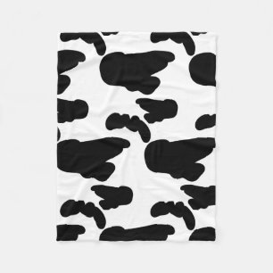 Schwarzweiss-Kuh-Druck-Muster Fleecedecke